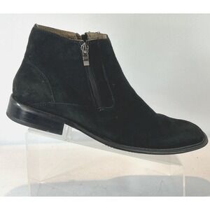 Fratelli Select Side Zip Boots Men's Sz 8.5 Black Suede Ankle Twin Zip Chelsea